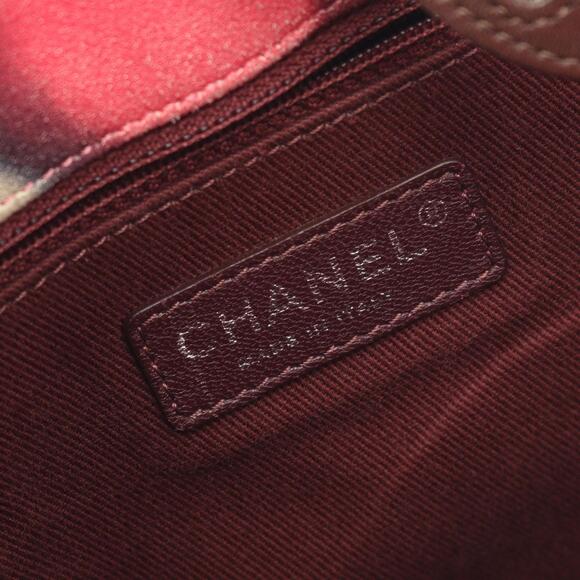 Chanel Coco Mark Shoulder Bag, Suede Leather, Women's, Brown Multicolor, A90809 - Picture 4 of 10